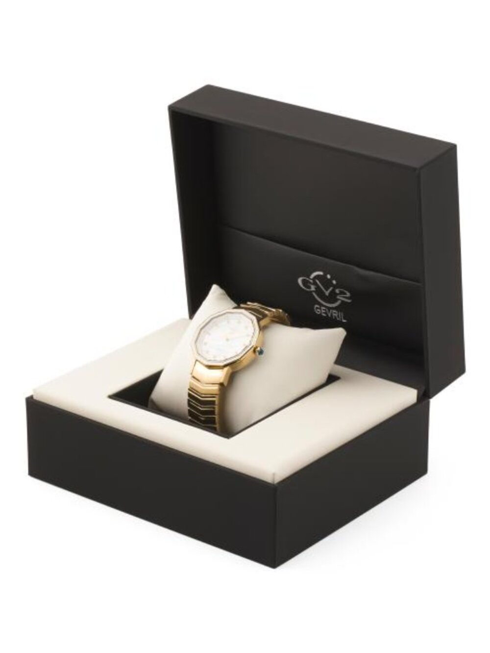GV2 BY GEVRIL Women's Swiss Made Gold Stainless Steel Spello Diamond Bezel Watch - Picture 3 of 6